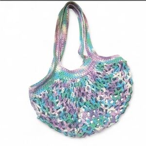 Handcrafted Pastel Crochet produce Bag